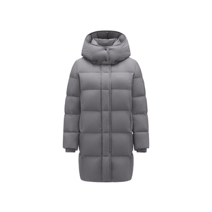 坦博尔25年冬季新款妈妈款羽绒服女士中长款加厚可脱卸帽保暖外套