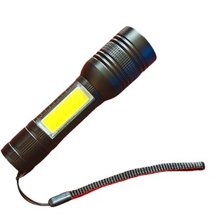 T6强光充电手电筒LED铝合金伸缩变焦户外探照灯远射手电筒