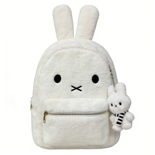 书包ins小众新款女生超萌兔子毛绒两用背包小包大容量通勤双肩包