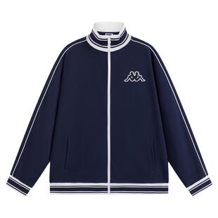Kappa卡帕背靠背运动外套男春季新款休闲针织开衫运动老钱风上衣