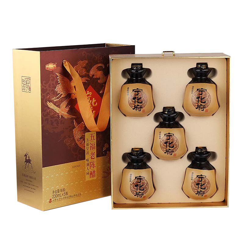 宁化府6度五福醋230ml*5瓶礼盒装