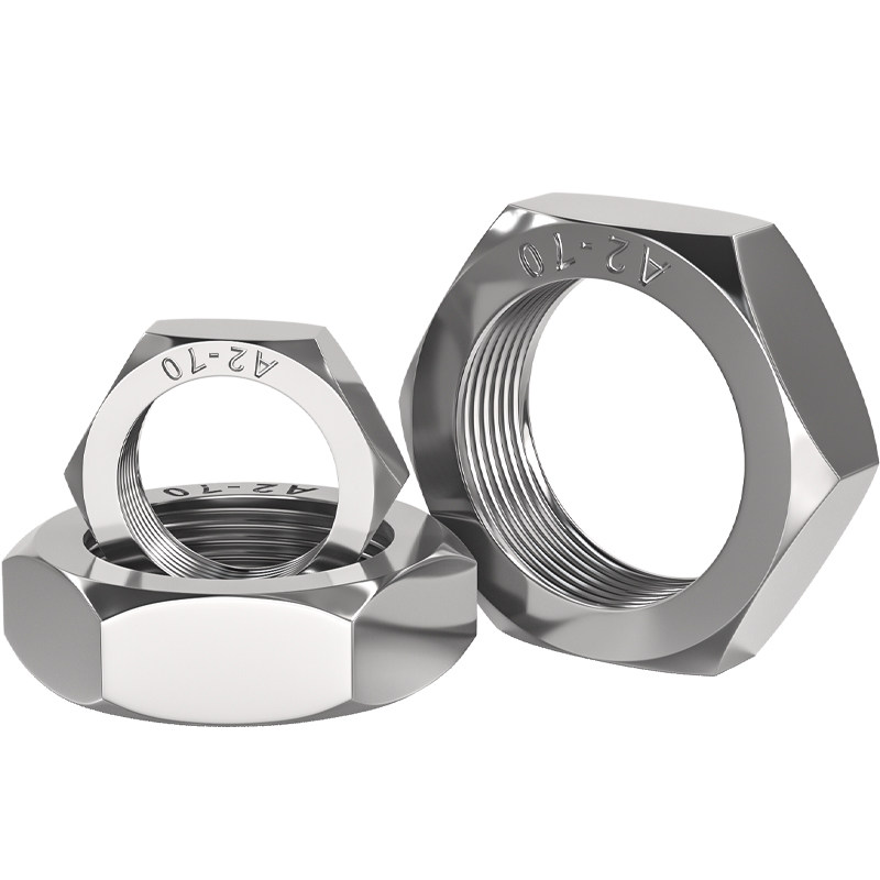 304不锈钢反牙薄螺母细牙左旋左牙反丝反扣螺丝帽6M8M10M12M16-24