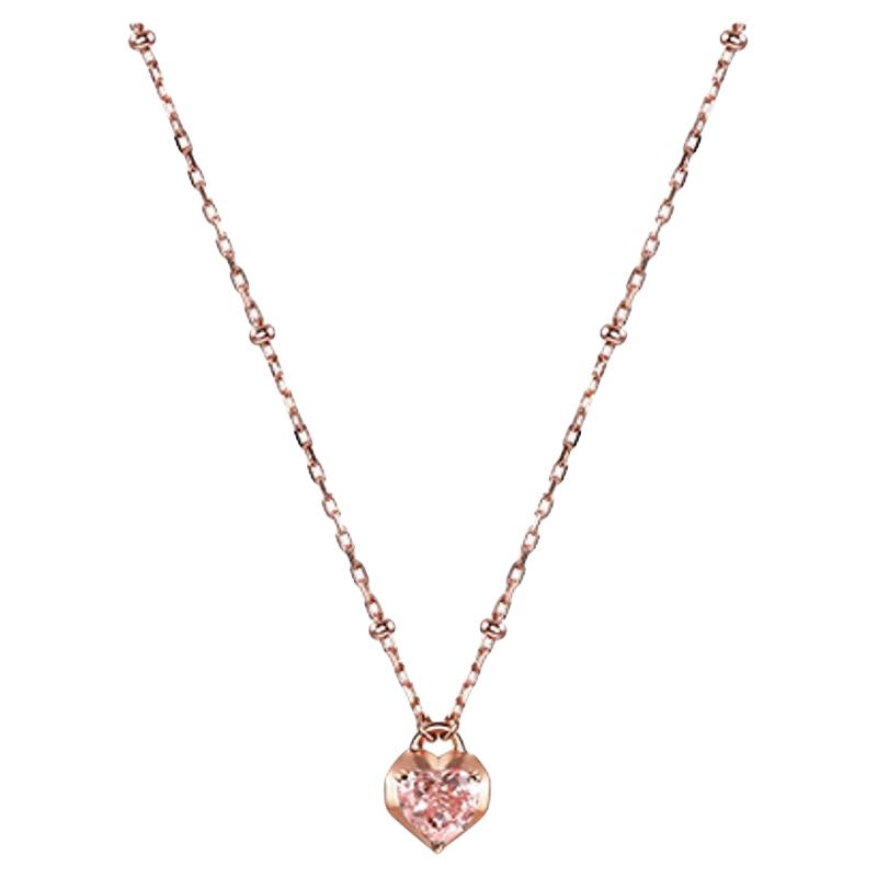 镀18K金培育粉红钻石项链