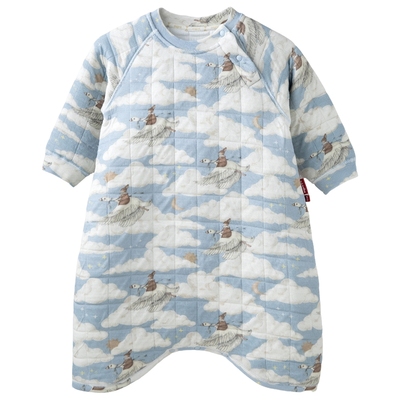 [云端之旅]aqpa爱帕婴儿夹棉连体衣睡袍长袍冬季保暖宝宝哈衣睡袋