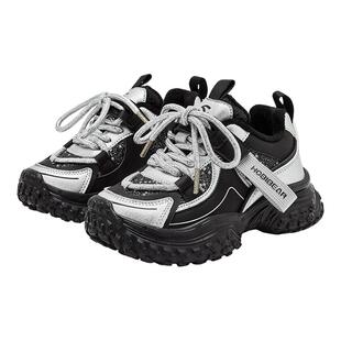 哈比熊童鞋男童女童老爹鞋2026春夏新款网面透气单网镂空防臭运动