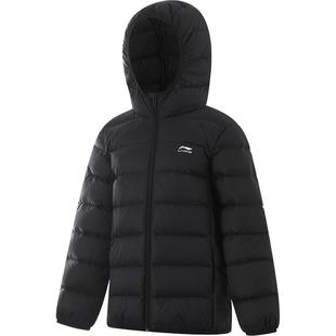 李宁儿童轻薄羽绒服防泼水内胆外套男童装中大童男孩新款冬季冬装