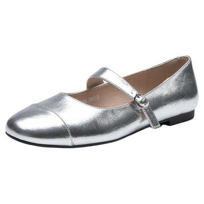 大东新款浅口一字扣玛丽珍鞋