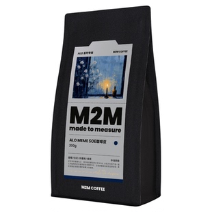 新品M2M埃塞西达摩MEME意式SOE水洗74158中浅烘咖啡豆美式200g