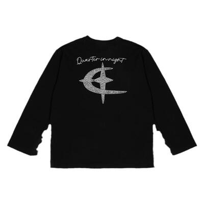 QUARTERINNIGHT烫钻长袖T恤