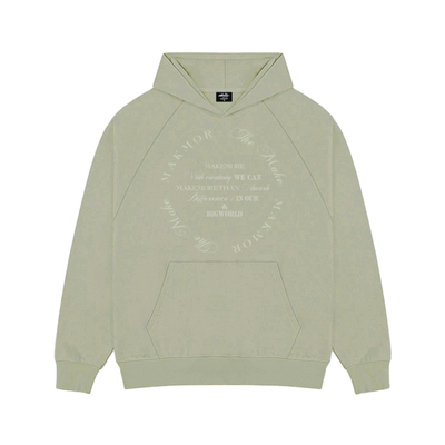 立体印花黑色复古帽衫