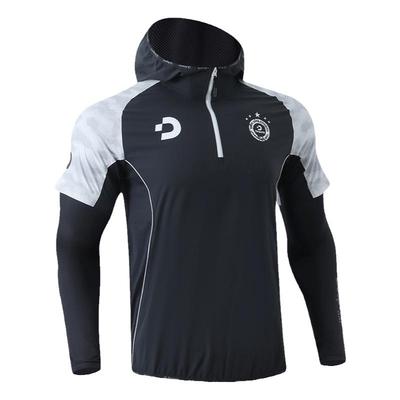 Desporte体士彪运动上衣两件套 半拉链连帽短袖训练服+长袖紧身衣