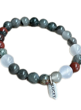 天然非洲血石弹力手链