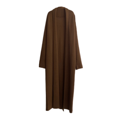 超长羊毛纯色万搭针织开衫