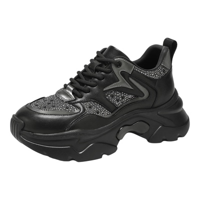 MILLIE'S/妙丽真皮厚底德训鞋