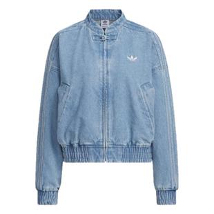 宋雨琦同款新中式宽松牛仔外套女装adidas阿迪达斯三叶草