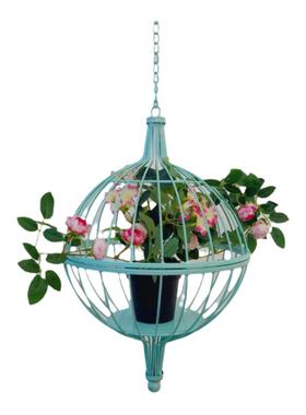 垂吊庭院铁艺吊篮悬挂做旧花架