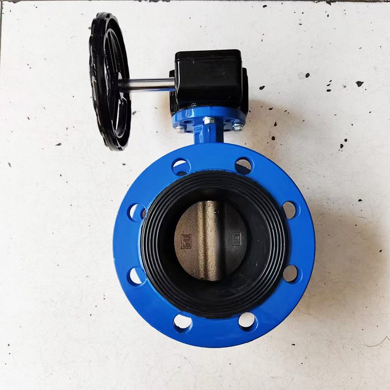 涡轮式双法兰蝶阀 手动脱硫软密封蝶阀 天津D341X-10/16Q