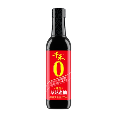 千禾草菇老抽色泽红亮不添加色素