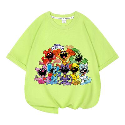 Smiling Critter微笑动物纯棉短袖T恤夏季男女童卡通夏装