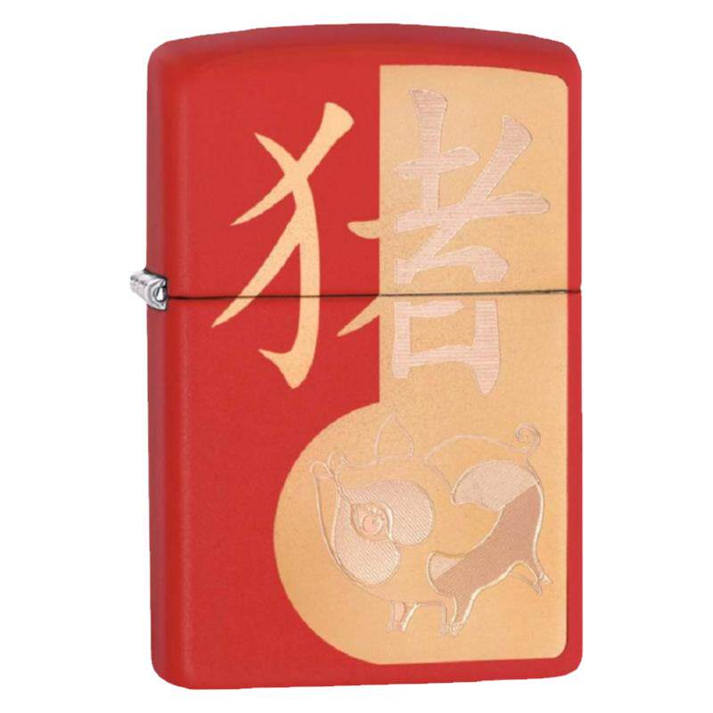 zippo芝宝打火机正品中国红猪年