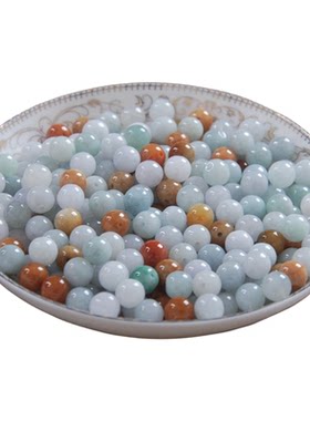 diy翡翠a货油青天然冰种项链散珠