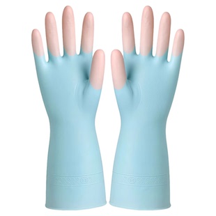 缤彩乳胶洗碗手套干家务用的橡胶耐磨耐刮柔软舒适防水防油厨房用