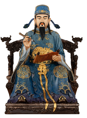典藏全铜文昌帝君神像家用供奉高档摆件文曲星君功名利禄祝福工艺