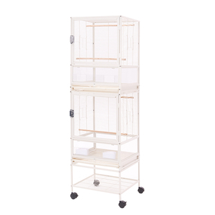 双层透明景观鸟笼横丝大型鹦鹉笼子和尚小太阳专用观赏鸟笼家用