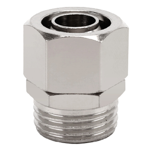 黄铜镀镍PC快拧外螺纹锁母式直接1分2分3分4分6分1寸气管快速接头