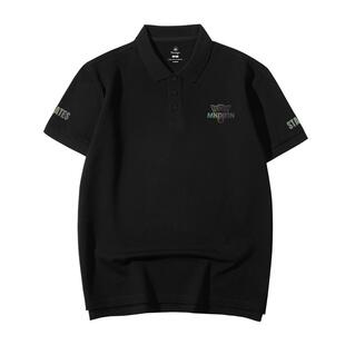 加肥加大码翻领短袖t恤polo衫男上衣服肥佬胖哥潮牌夏季薄款男装