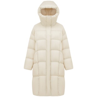 波司登羽绒服女2023新时尚休闲零压系列长款连帽外套B30145924XS