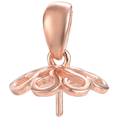 致闺蜜珍珠扣吊坠扣头纯银银扣头