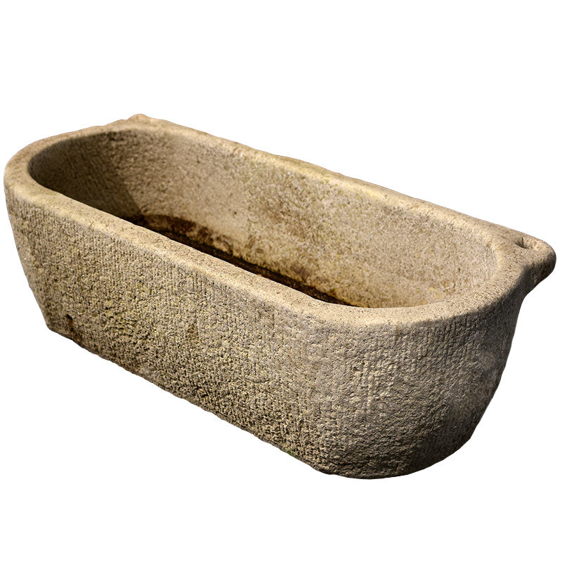 精品汉白玉石槽老石缸鱼池阳台