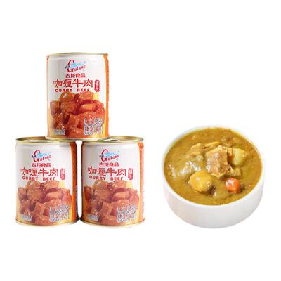 古龙咖喱牛肉罐头开罐即食配米饭