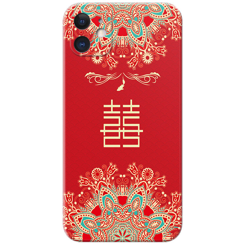 中国风双喜适用iPhone11苹果12手机壳17/16/15/14/13情侣7/8/6plus结婚XR喜庆xsmax古典promax女款Air软