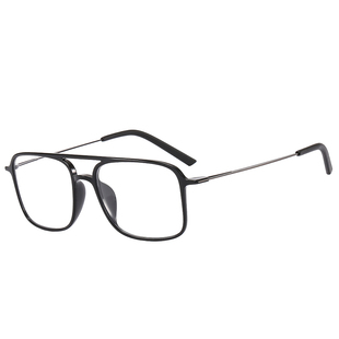 塑钢超轻仅6克眼镜框可配近视眼镜架复古双梁个性男士大框潮镜框