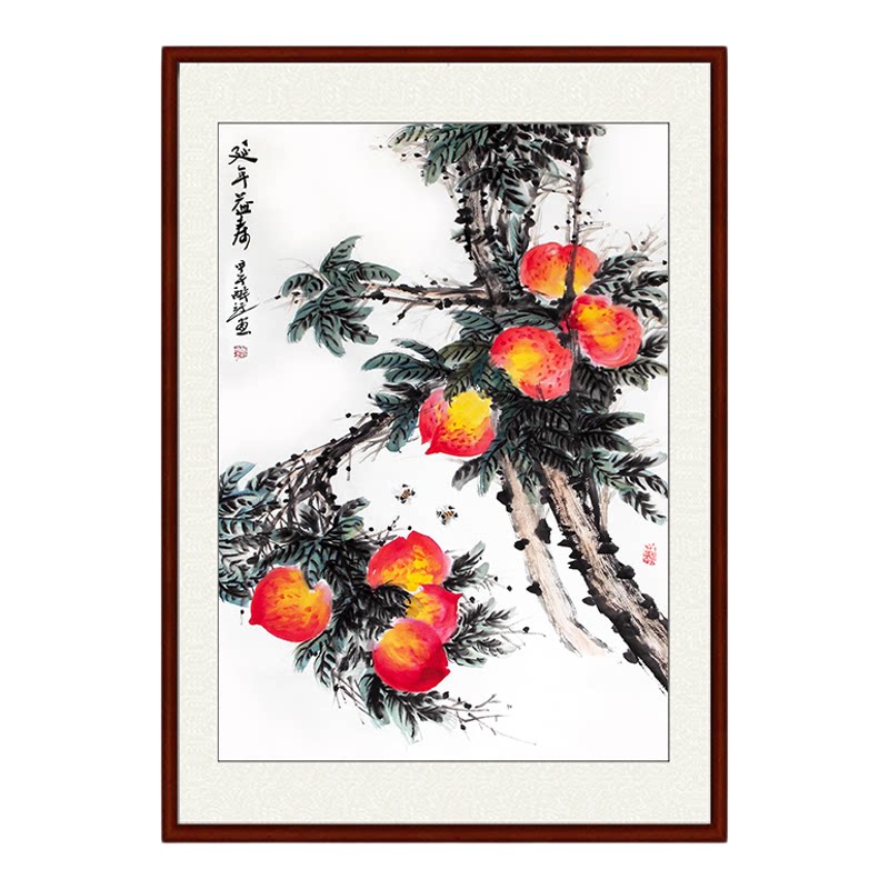 纯手绘国画花鸟画客厅卧室玄关