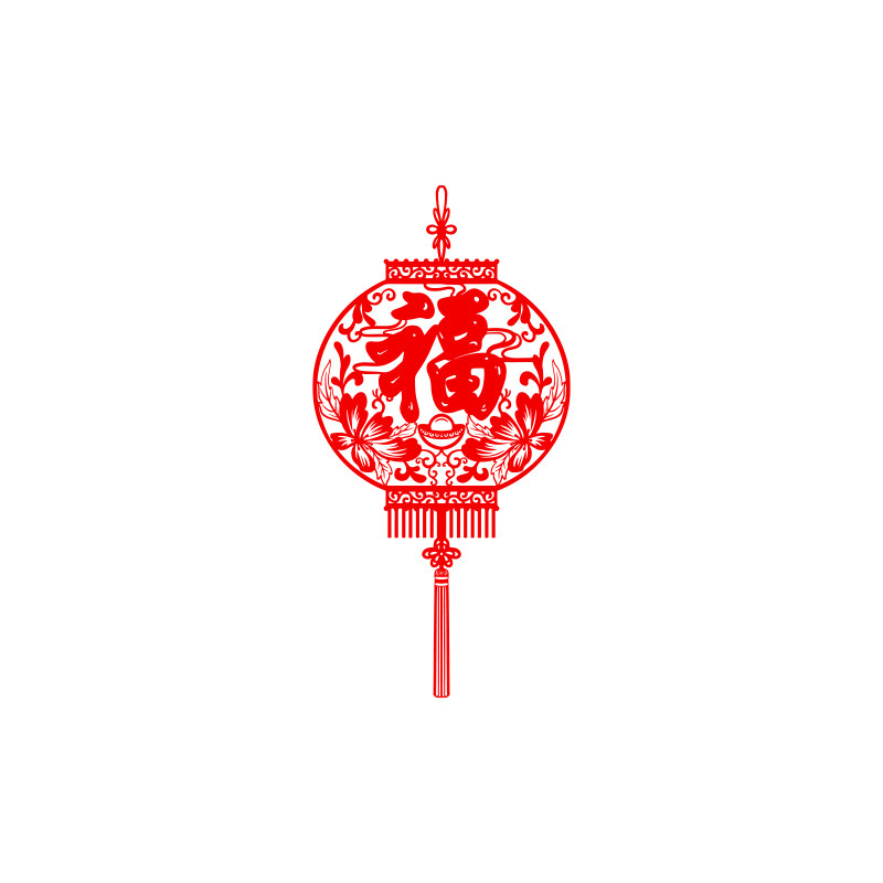 锦鲤福字窗花2026新年玻璃门贴
