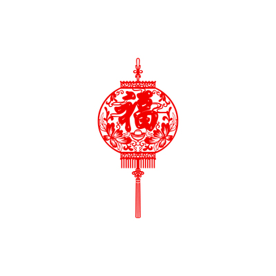 锦鲤福字窗花2026新年玻璃门贴
