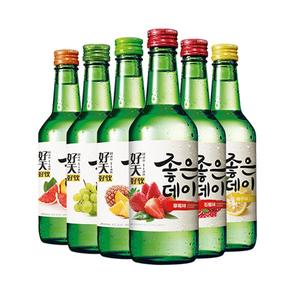 韩国原装进口清酒真果6瓶烧酒