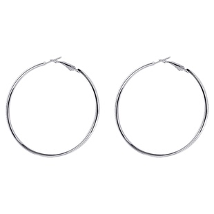 耀眼的你啊殷桃康子由同款素圈耳环女纯银显脸小金属大号圆圈耳饰