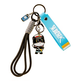 上美影黑猫警长正义出击系列钥匙扣金属挂件钥匙链文创礼品送人
