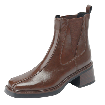 漆皮高跟马丁靴切尔西靴达芙妮