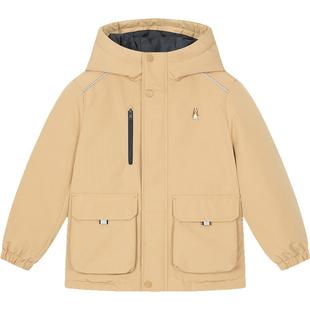 暇步士童装儿童三防羽绒服冬季新款男童工装风上衣女童保暖厚外套