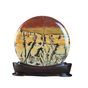 天然石头草花石奇石原石桌面摆件国画石原石头画面石观赏石景观石