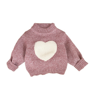 女童冬款针织衫毛衣套装女宝宝加厚保暖毛线上衣婴儿加绒喇叭裤子