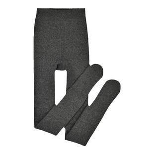 米图金棉1600D加厚连裤袜加绒女秋冬款保暖超厚打底踩脚袜黑灰色