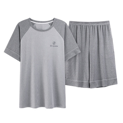 冰丝睡衣男士夏季夏天短袖大码男款夏款家居服2025新款套装可外穿