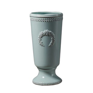 出口外贸清新法式田园陶瓷浮雕奖杯水培干鲜插花束摄影道具花瓶