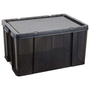 收纳箱透黑塑料衣柜整理盒储物盒子家用箱子玩具筐零食有盖直上下